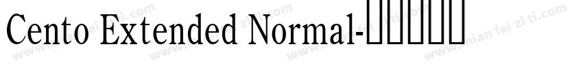 Cento Extended Normal字体转换